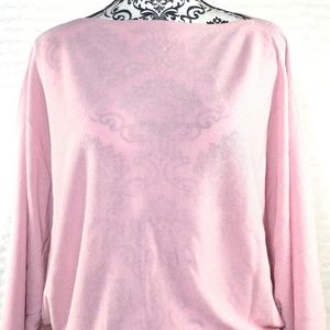 Rodina New York Pink Boat Neck Knit Top Size Large